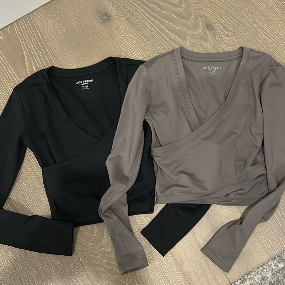 Bundle XS cropped workout tops EUC